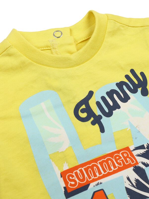 Boys Yellow Short Sleeve T- Shirt image number 2